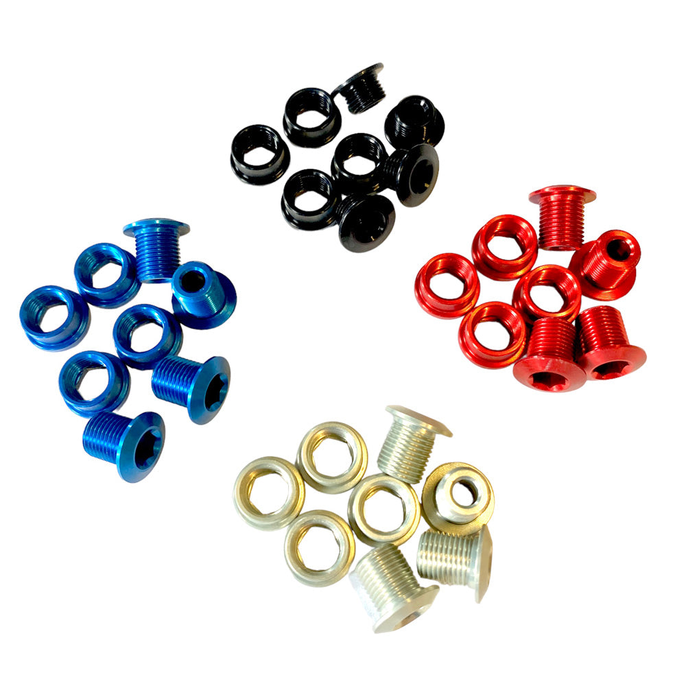 Aluminium Chainring Nut/Bolt set (x4) for HUPcc Cranks