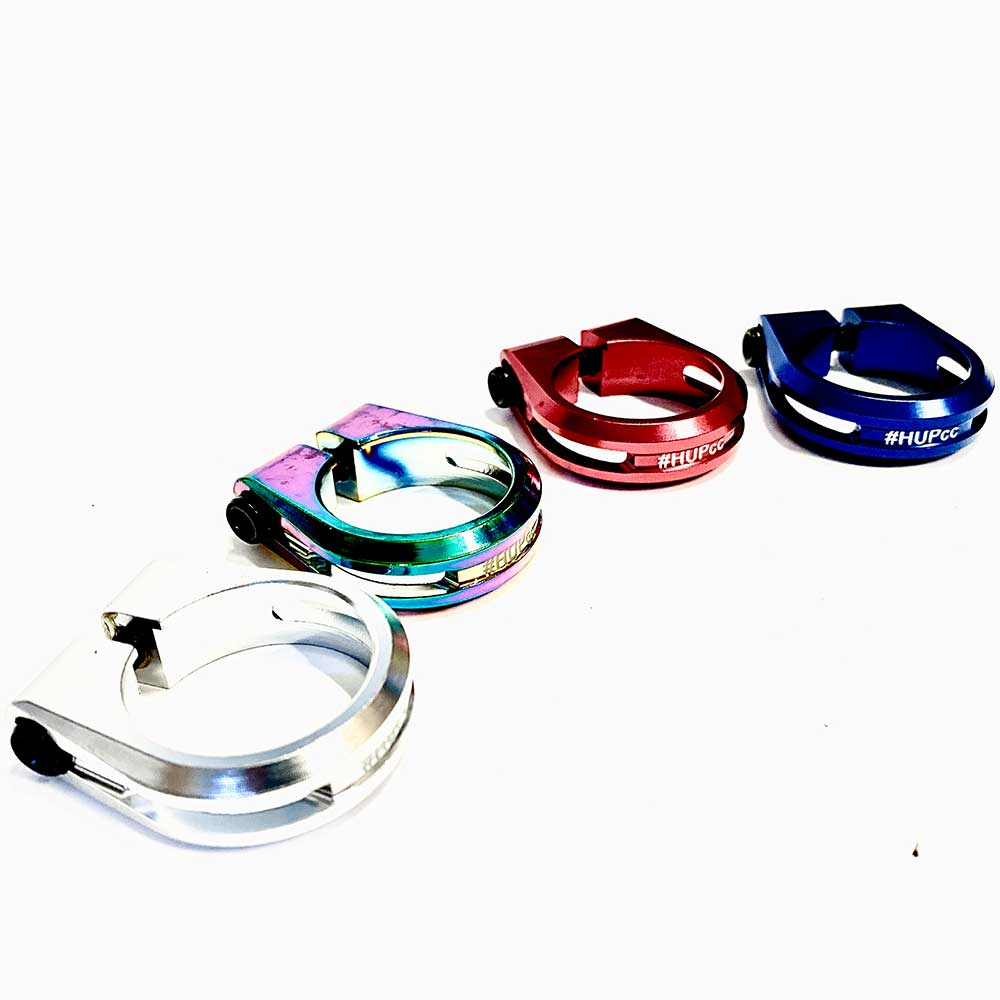 HUP Lightweight 31.8mm Seat Post Clamp (27.2mm Seat Post) in Oil Slick