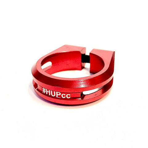 HUP Lightweight 34.9mm Seat Post Clamp (31.6mm Seat Post) in Red