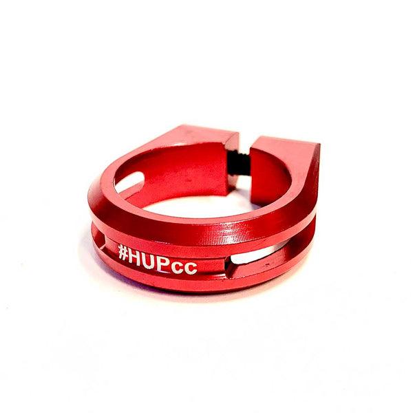 HUP Lightweight 34.9mm Seat Post Clamp 31.6mm Seat Post in Red Kids Racing Ltd