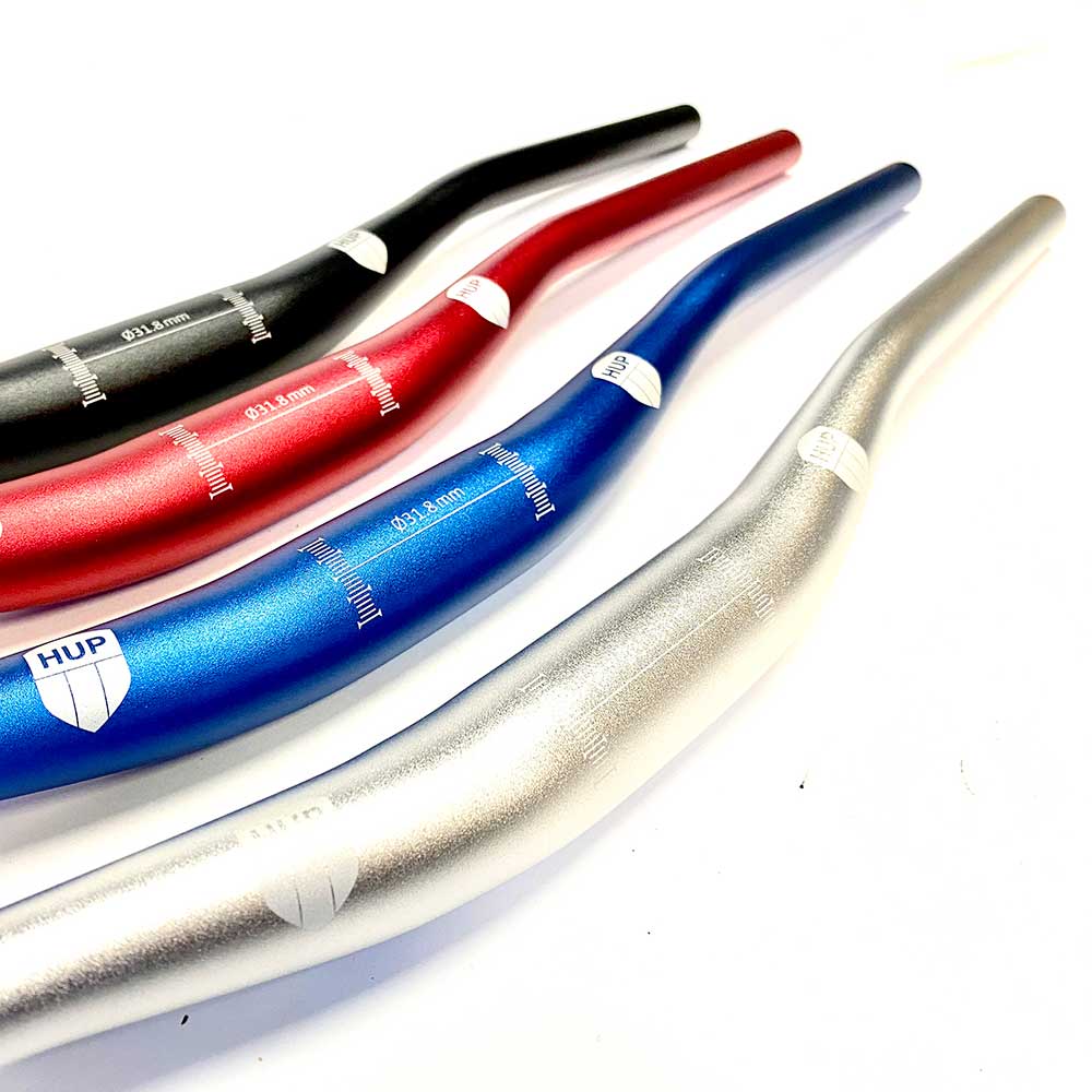 HUP 19mm Kids MTB Riser Blue 660mm Handlebars