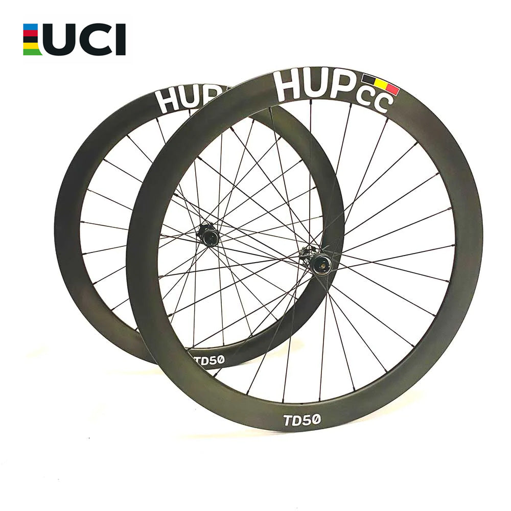 HUP TD50 Carbon Wheels - UCI approved & British Cycling Legal