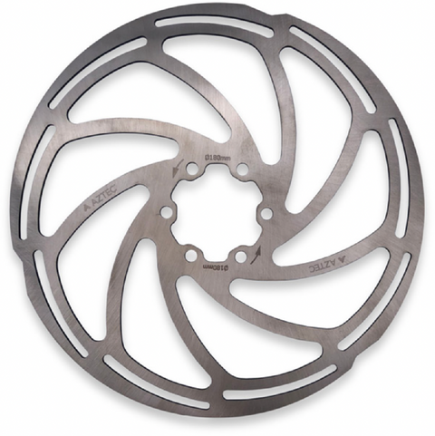 Aztec 6-bolt 180mm Disc Rotor - Stainless Steel