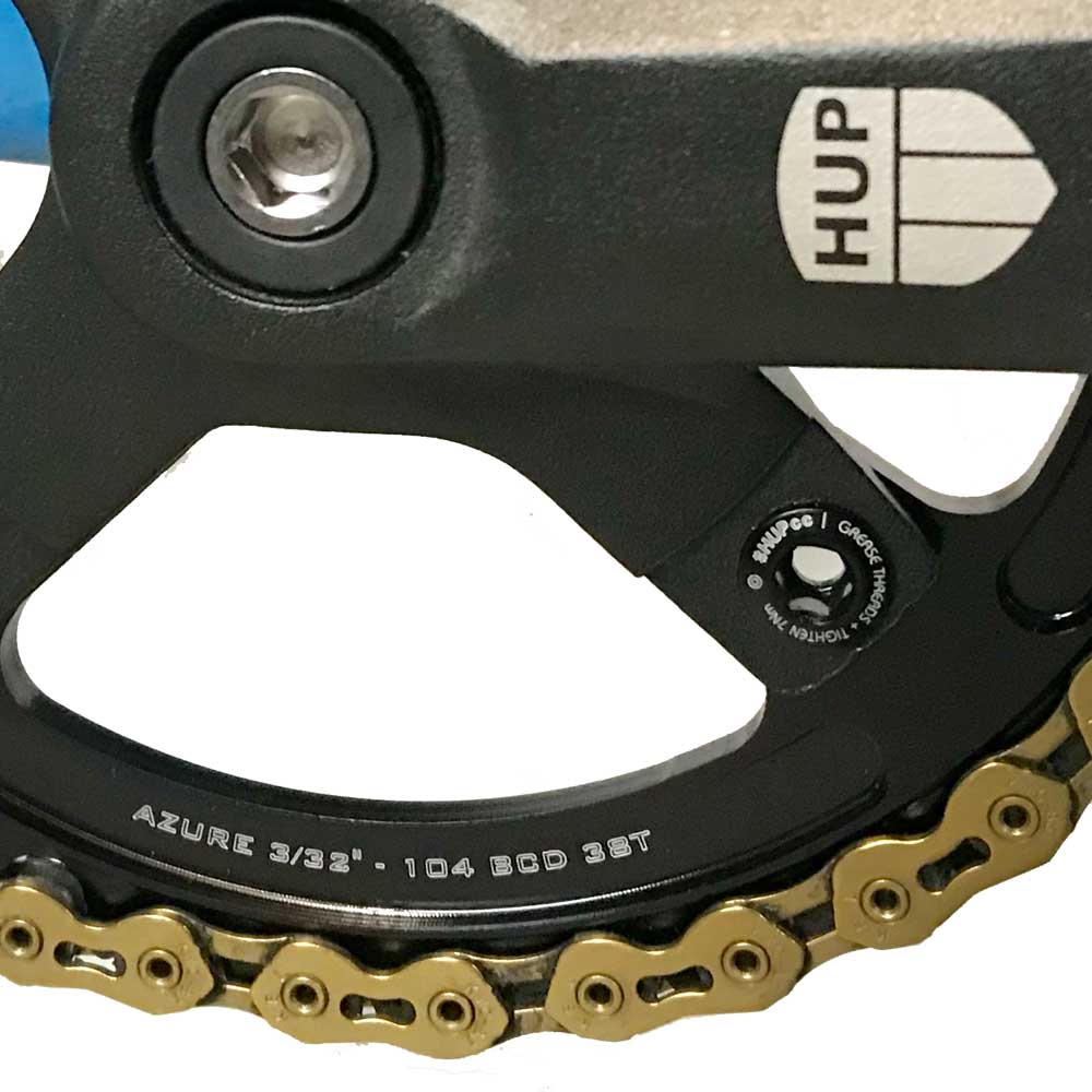 HUP Track Chainrings: 38T/40T/42T 104bcd: Kids Velodrome Race Bikes