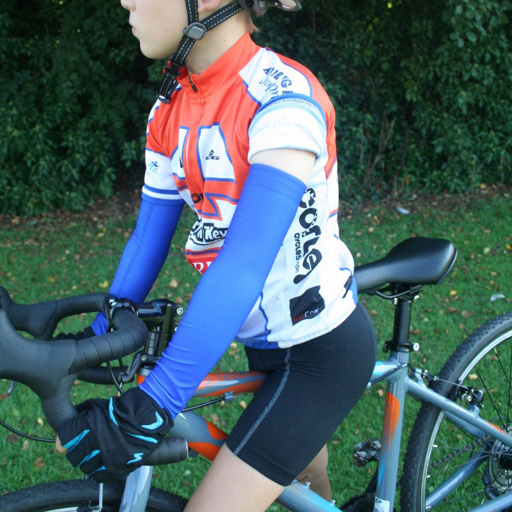 Kids Arm Warmers Plain - Winter Cycling, Cyclocross, Triathlon Slip-On Sleeves