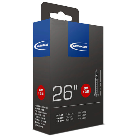 Schwalbe SV12B Road Inner Tubes for 28c 650b Road Tyres (Pair)