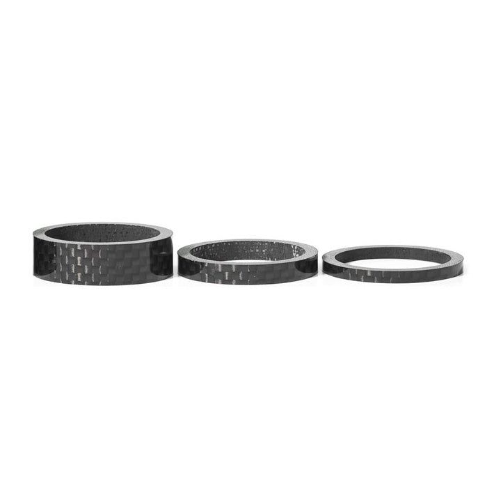 Stem Spacer Set: Carbon Fiber 1 1/8" 2.5/5/10mm