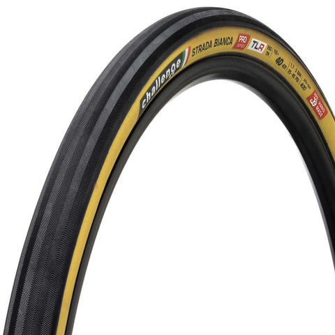 Challenge Strada Bianca Handmade TLR gravel tyre 700c x 40c (Black/Tan)