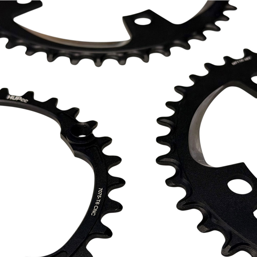 HUP 34T/36T/38T/40T/42T 104bcd Narrow-Wide Chainring: Kids Road