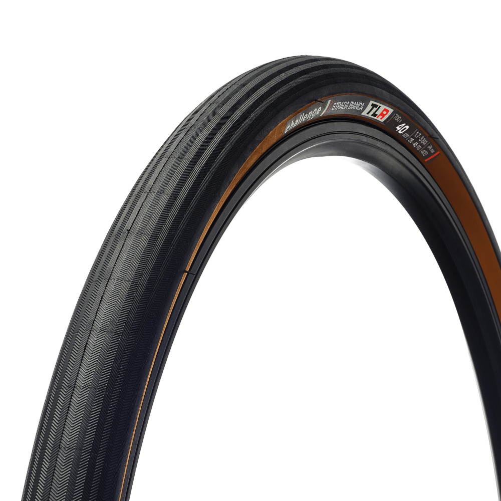 Challenge Strada Bianca TLR gravel tyre 700c x 40c (Black/Brown