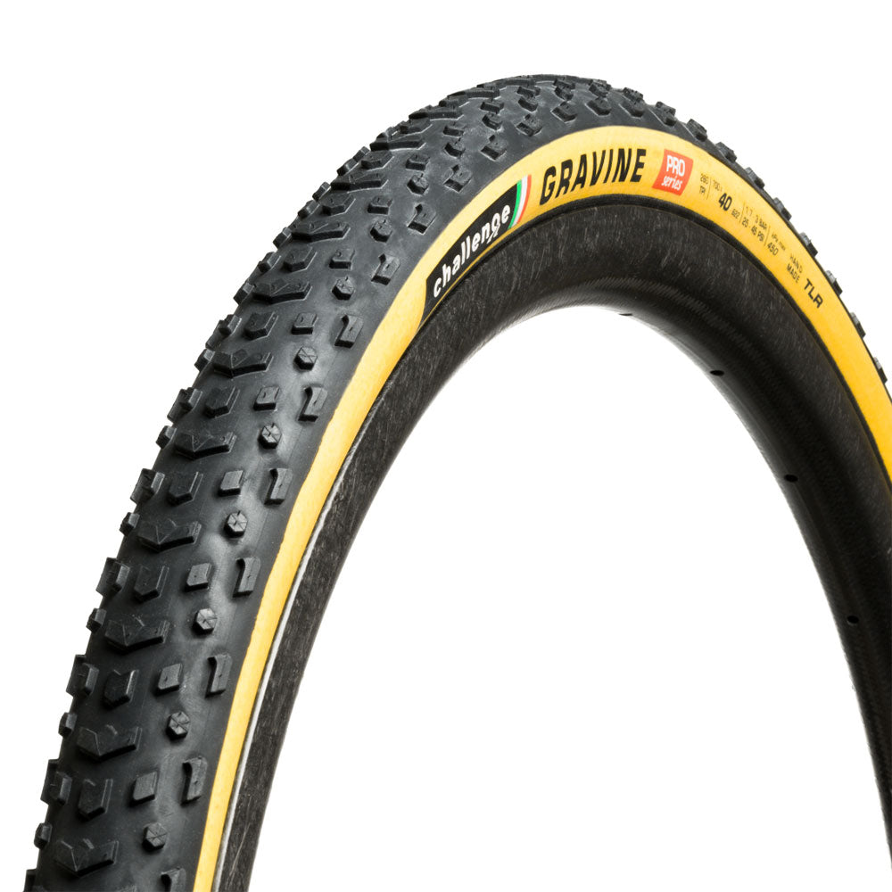 Challenge Gravine Handmade TLR gravel tyre 700c x 40c (Black/Tan