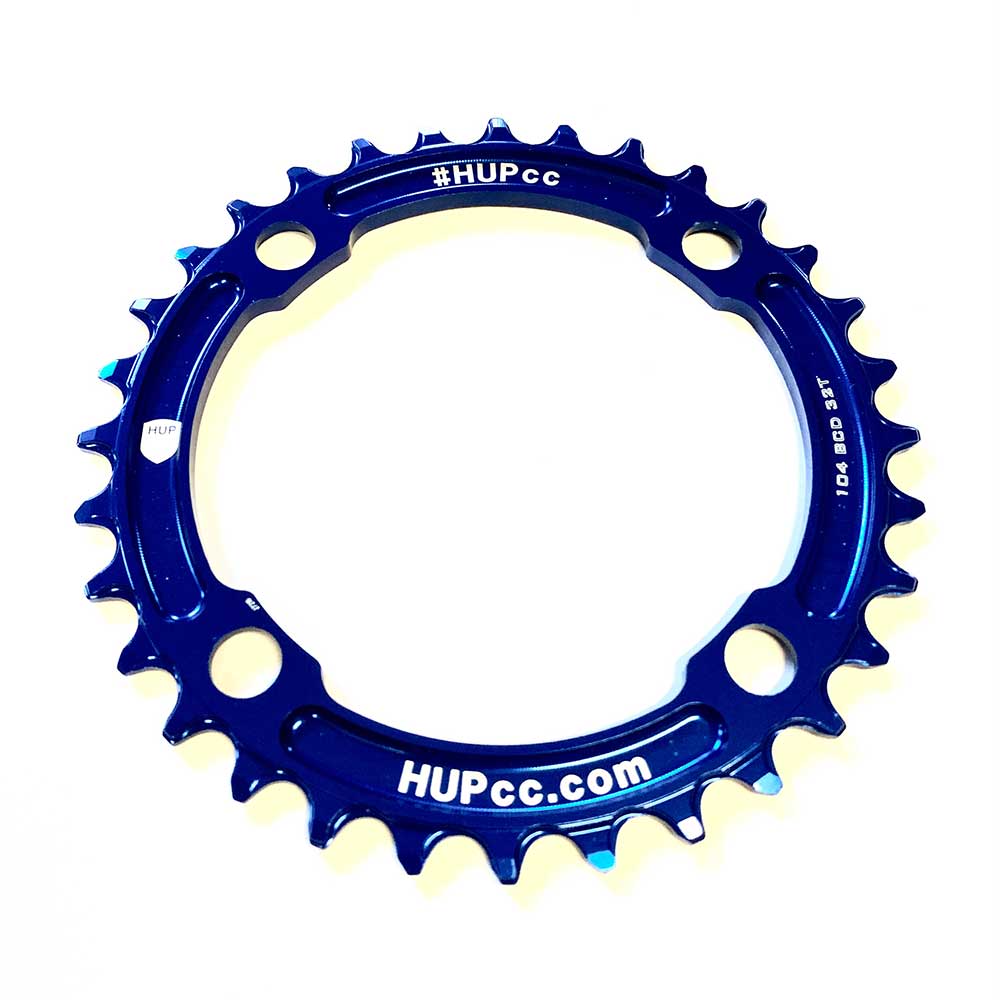 HUP 34T/36T/38T/40T/42T 104bcd Narrow-Wide Chainring: Kids Road