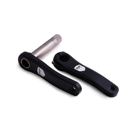 HUP 2-Piece MTB Cranks: hollow axle (3-bolt DM) short cranks