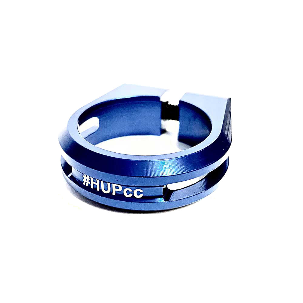 HUP Lightweight 31.8mm Seat Post Clamp (27.2mm Seat Post) in Blue