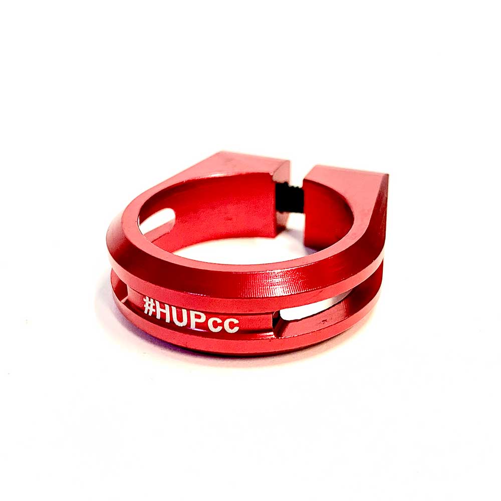 HUP Lightweight 34.9mm Seat Post Clamp (31.6mm Seat Post) in Red