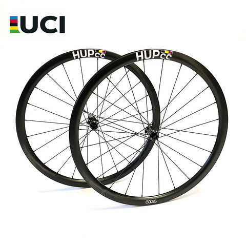 HUP CD35 Carbon Wheels - UCI approved & British Cycling Legal