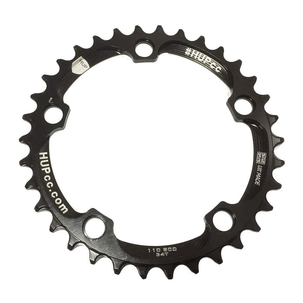 HUP 34T/36T/38T/40T 110bcd Narrow-Wide Chainrings: Kids Road Race/Cyclocross/MTB Race Bikes